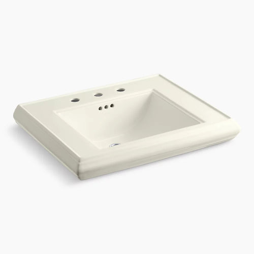 Kohler Pedestal/console table bathroom sink basin with 8" widespread faucet holes