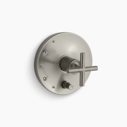 Kohler Rite-Temp® valve trim with push-button diverter and cross handle