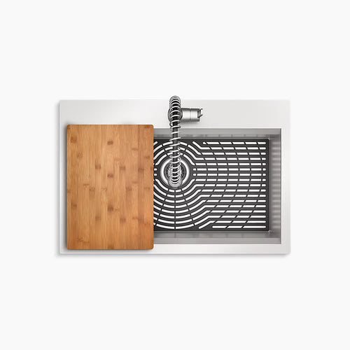Kohler 33" top-/undermount single-bowl kitchen sink kit