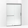 Kohler Sliding shower door, 75-1/2" H x 50-1/4 - 53-5/8" W, with heavy 5/16" thick Crystal Clear glass