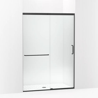 Kohler Sliding shower door, 75-1/2" H x 50-1/4 - 53-5/8" W, with heavy 5/16" thick Crystal Clear glass