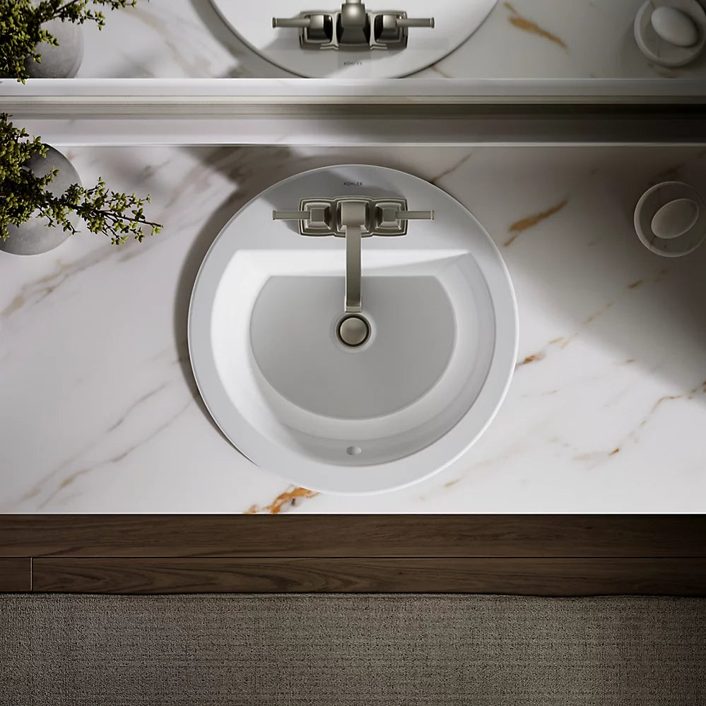 Kohler 19" round drop-in bathroom sink