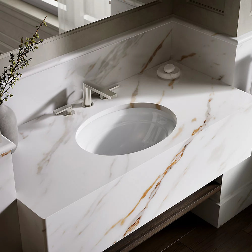 Kohler 20-3/4" oval undermount bathroom sink, no overflow