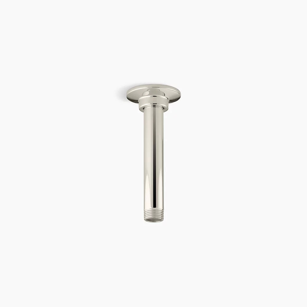 Kohler 6" ceiling-mount single-function rainhead arm and flange