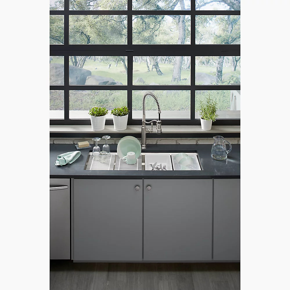 Kohler 44" undermount single-bowl workstation kitchen sink
