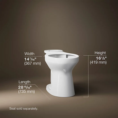Kohler Cimarron® Elongated toilet bowl Comfort Height