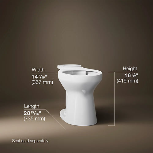 Kohler Cimarron® Elongated toilet bowl Comfort Height