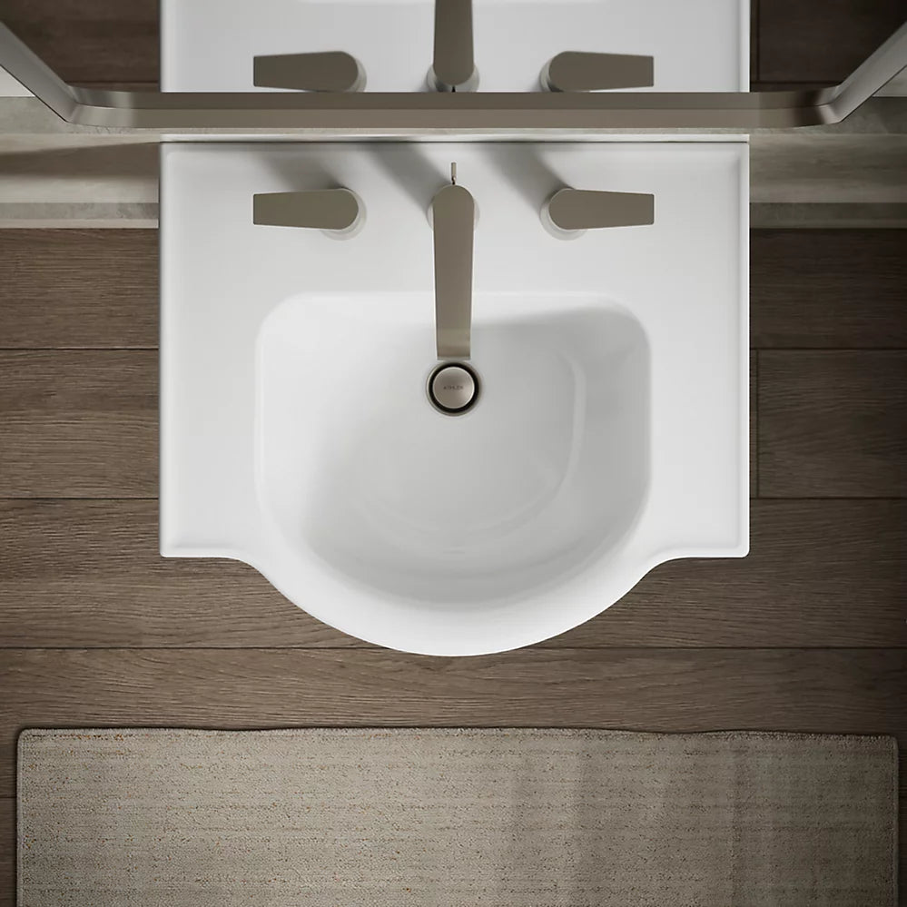 Kohler 21" rectangular pedestal bathroom sink