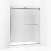 Kohler Sliding shower door, 74" H x 56-5/8 - 59-5/8" W, with 1/4" thick Frosted glass