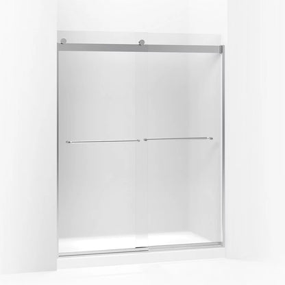 Kohler Sliding shower door, 74" H x 56-5/8 - 59-5/8" W, with 1/4" thick Frosted glass