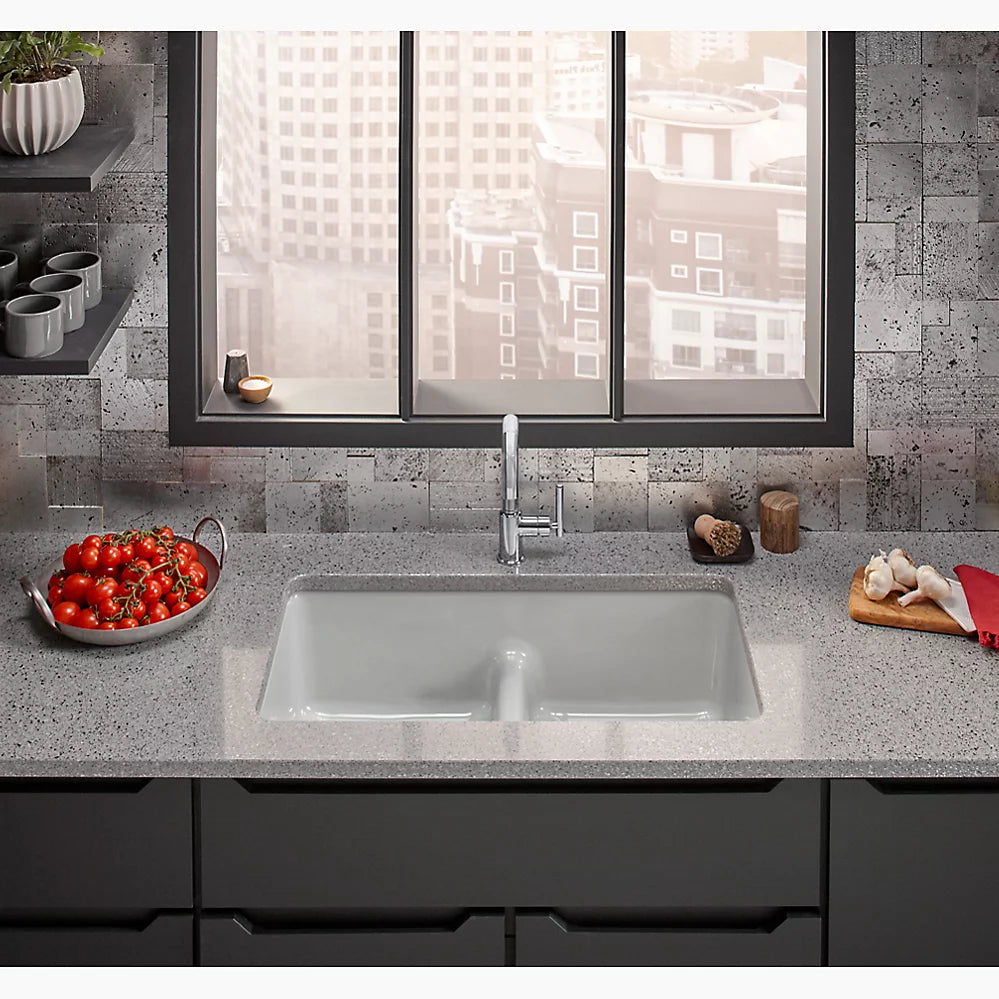 Kohler Smart Divide® 33" top-/undermount double-bowl kitchen sink