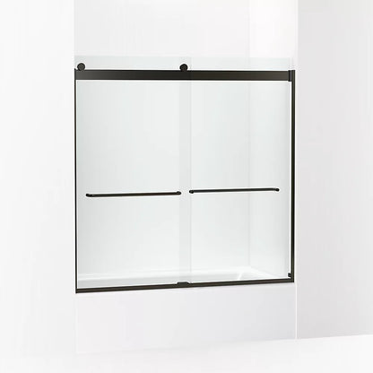 Kohler Levity 56-5 -59-5 W 59-3 H Bypass Bath Door With 1 -thick Crystal Clear Glass 5/8-Inch Tub Door