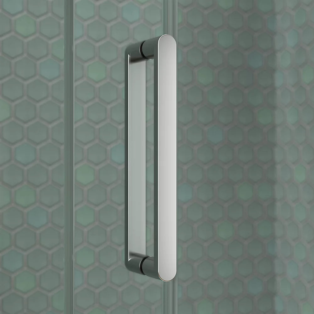 Kohler Sliding bath door, 58-1/4" H x 55-3/4 - 59-3/4" W, with 5/16" thick Crystal Clear glass