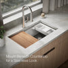 Kohler Task™ Smart Divide® Smart Divide® 33" top-/undermount double-bowl workstation kitchen sink
