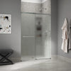 Kohler Sliding shower door, 70-1/2" H x 44-1/4 - 47-5/8" W, with 1/4" thick Frosted glass