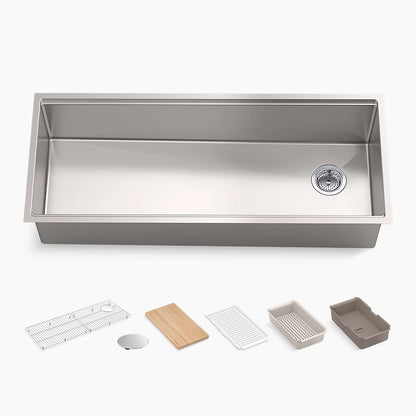 Kohler Strive® 44" undermount single-bowl workstation kitchen sink