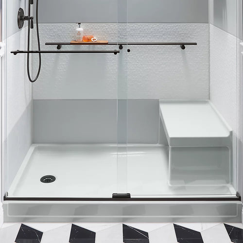 Kohler 60" x 36" alcove shower base, left drain