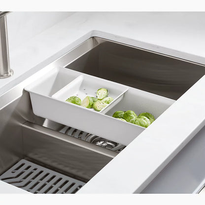 Kohler Smart Divide® 33" top-/undermount double-bowl workstation kitchen sink