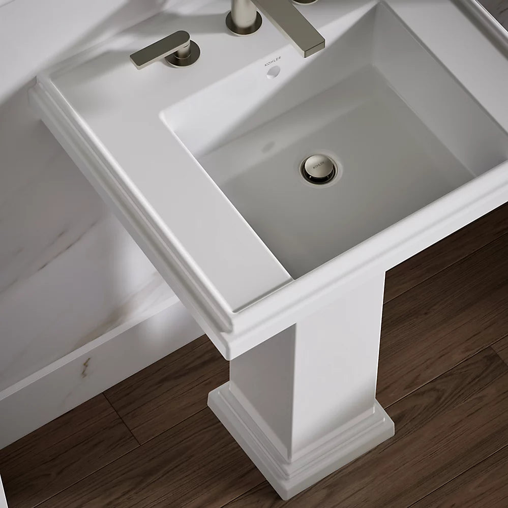 Kohler 24" square pedestal bathroom sink