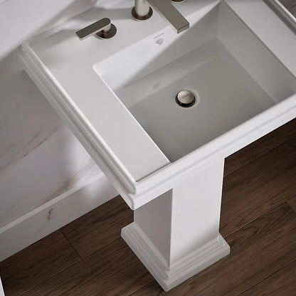Kohler 24" square pedestal bathroom sink