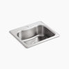 Kohler Staccato™ 25" top-mount single-bowl kitchen sink