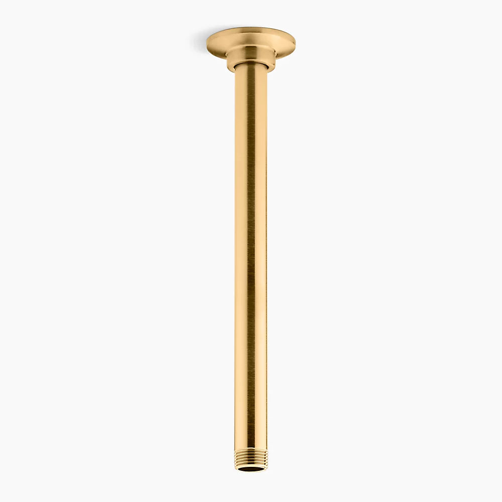 Kohler 12" ceiling-mount single-function rainhead arm and flange