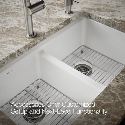 Kohler Riverby® 33" undermount double-bowl kitchen sink