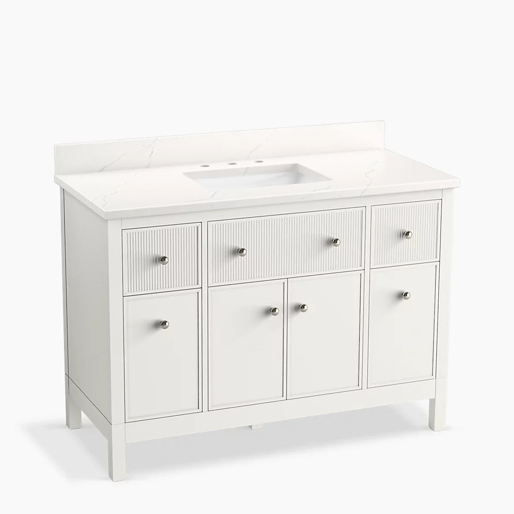 Malin™ by Studio McGee 48" bathroom vanity cabinet with sink and quartz top