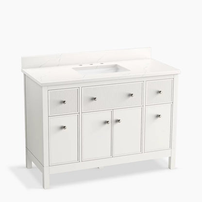 Malin™ by Studio McGee 48" bathroom vanity cabinet with sink and quartz top