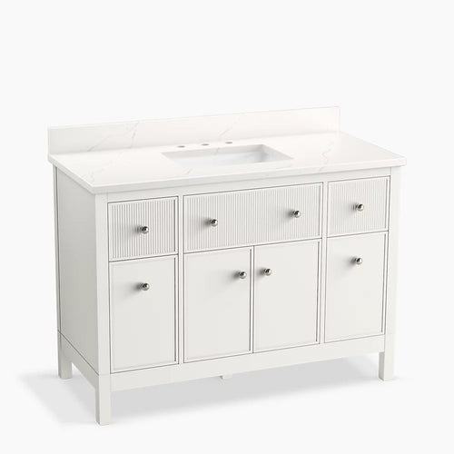Malin™ by Studio McGee 48" bathroom vanity cabinet with sink and quartz top