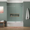 Kohler Sliding bath door, 58-1/4" H x 55-3/4 - 59-3/4" W, with 5/16" thick Crystal Clear glass