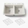 Kohler Riverby® 33" undermount double-bowl kitchen sink