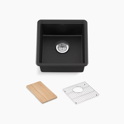 Kohler 18" undermount bar sink with accessories