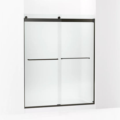 Kohler Sliding shower door, 74" H x 56-5/8 - 59-5/8" W, with 1/4" thick Frosted glass