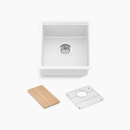 Kohler 18" undermount bar sink with accessories