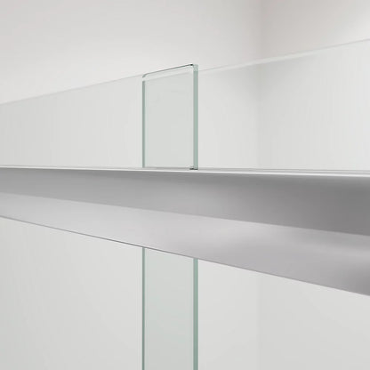 Kohler Frameless sliding bath door, 63-9/16" H x 54-5/8 - 59-5/8" W, with 5/16" thick Frosted glass