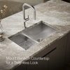 Kohler Vault™ Smart Divide® 33" top-/undermount double-bowl kitchen sink