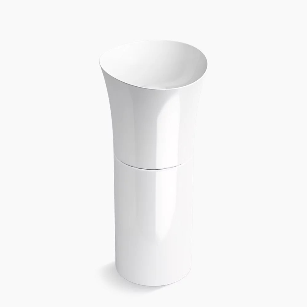 Kohler 16" pedestal bathroom sink, no overflow