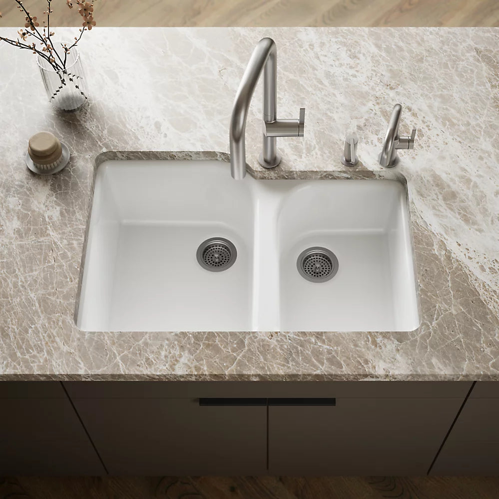Kohler Executive Chef™ 33" undermount double-bowl kitchen sink