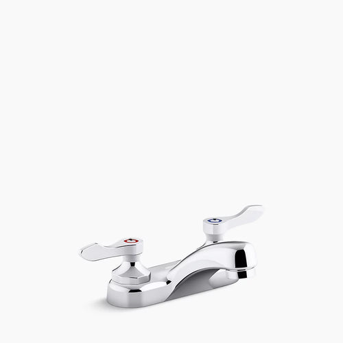 Kohler 1.0 gpm centerset bathroom sink faucet with aerated flow and lever handles, drain not included