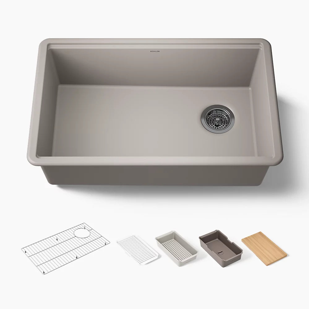 Kohler Billings® 29" undermount single-bowl workstation kitchen sink