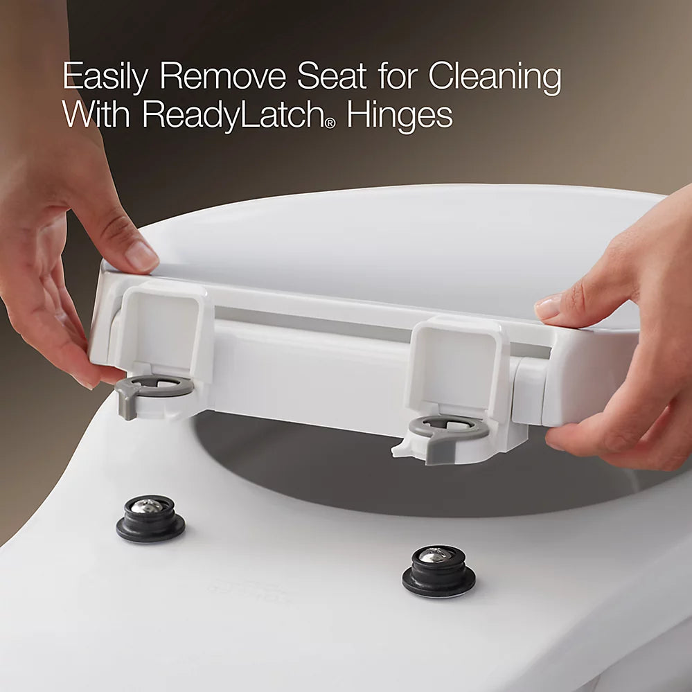 Kohler ReadyLatch® Quiet-Close™ round-front toilet seat