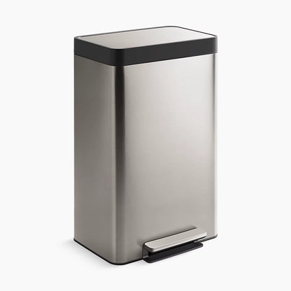 Kohler 13-gallon stainless steel step trash can