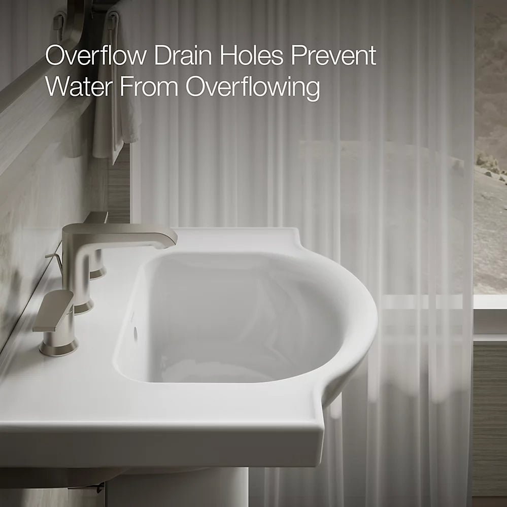 Kohler 21" rectangular pedestal bathroom sink