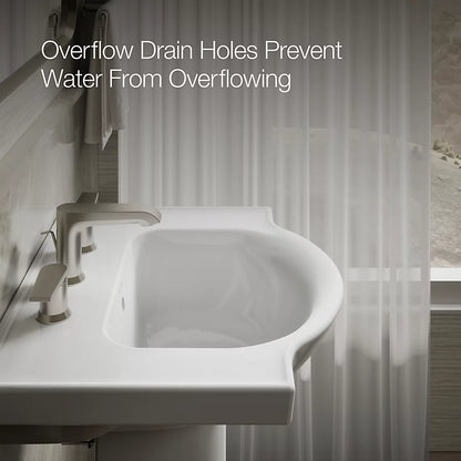 Kohler 21" rectangular pedestal bathroom sink
