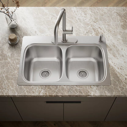 Kohler Verse™ 33" top-mount double-bowl kitchen sink
