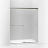 Kohler Sliding shower door, 70" H x 56-5/8 - 59-5/8" W, with 1/4" thick Frosted glass