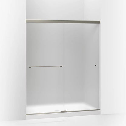 Kohler Sliding shower door, 70" H x 56-5/8 - 59-5/8" W, with 1/4" thick Frosted glass