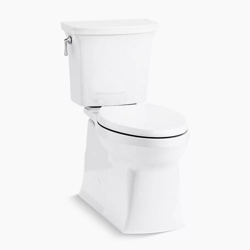 Kohler Two-piece elongated toilet with skirted trapway, 1.28 gpf