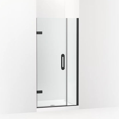 Kohler Frameless pivot shower door, 71-9/16" H x 33-5/8 - 34-3/8" W, with 3/8" thick Crystal Clear glass